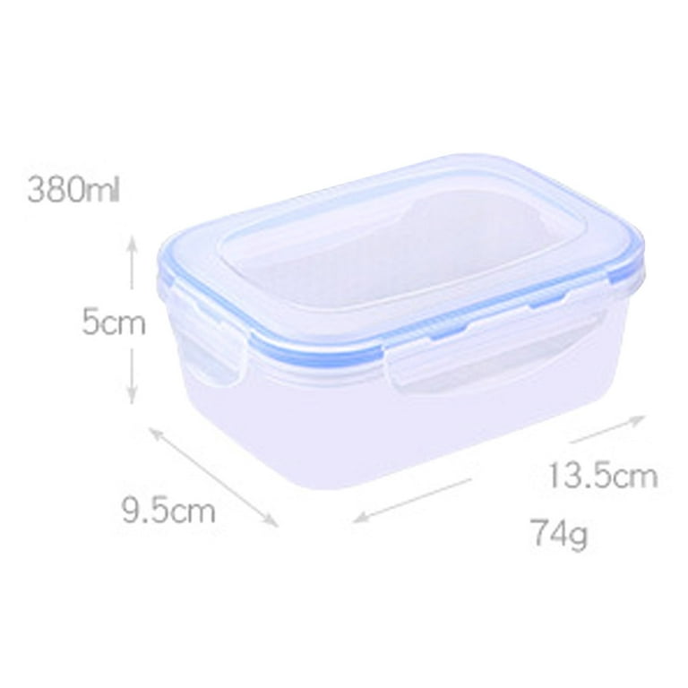 1pc Microwave-safe Transparent Plastic Lunch Box, Salad, Fruit