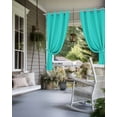 thumbnail image 4 of Outdoor Curtains for Patio Aqua Green Solid Color Waterproof Privacy Outside Curtains with Tiebacks Grommet Top Pergola Curtains for Porch Cabana Gazebo 2 Panels, 54x95 inch, 4 of 7