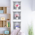 thumbnail image 2 of Pegatinas de pared de jarrón 3D, jarrones blancos, margaritas, calcomanías de pared con flores, decoración de pared Floral de rosas, arte de pared impermeable extraíble (margarita de jarrón), 2 of 5