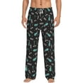 thumbnail image 1 of Daiia Golf Bags And Balls Print Men's Sleep Pant with Pockets and Drawstring,Pajama Pants-Medium, 1 of 6