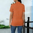 thumbnail image 3 of Cilsoka Womens Short Sleeve Tops Mock Neck Lightweight Cute Polka Dots Summer Shirts Dressy Casual Basic Office Work Blouse Clothes, 3 of 4