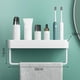 thumbnail image 3 of Estantes de baño de aluminio con espacio blanco, estante de un solo nivel, estantería de champú Afortunado Sencillez, 3 of 5