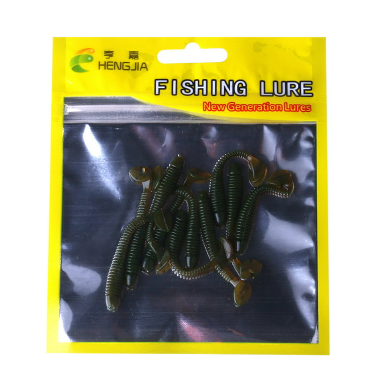 Ktyne 10Pcs Lures Soft Bait 5cm Silicone Bait Worms Fishing Lure