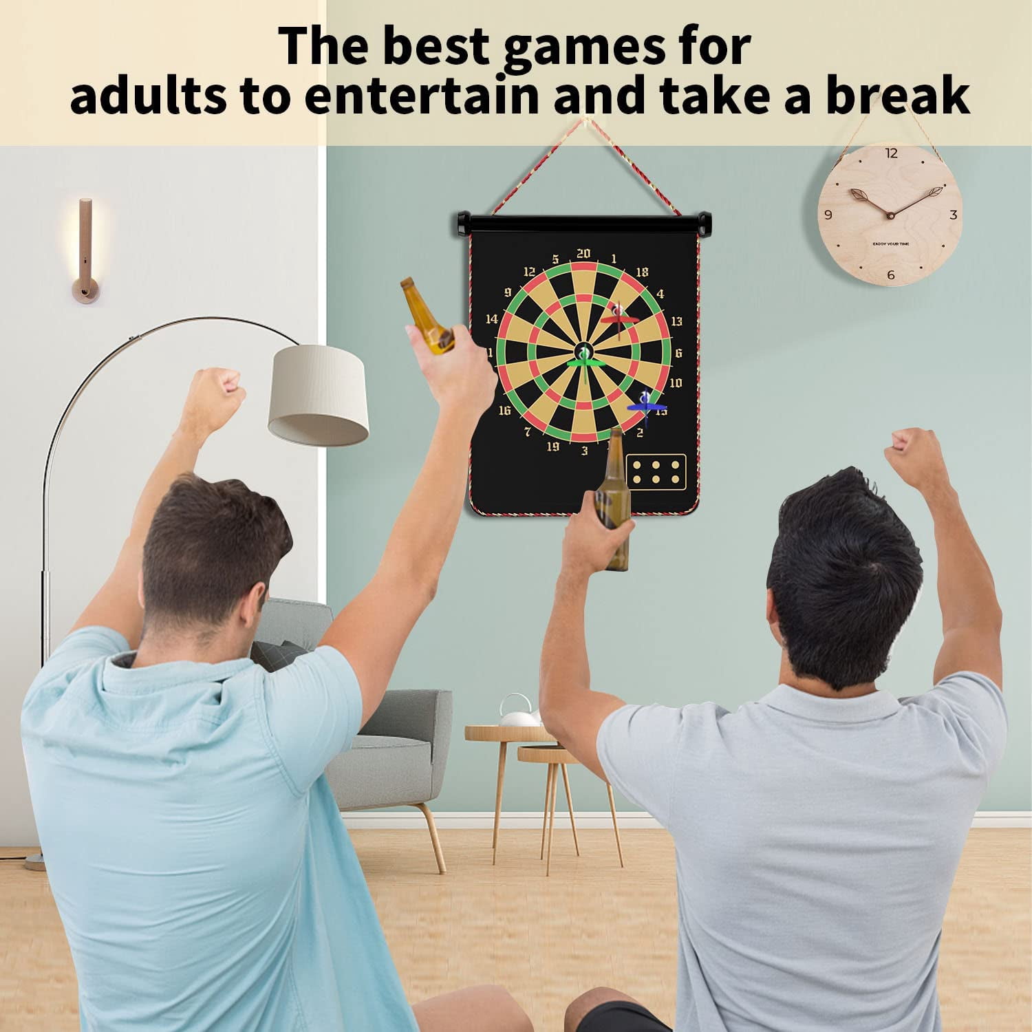 Magnetic Dart Board Outdoor Game for Kids with 12 Darts, Best Toys Gifts for Teenage Boys Girls Age 5 6 7 8 9 10 11 12 13 14 15 16 Years