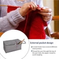 thumbnail image 2 of Wosthever Bolsa de ganchillo para almacenamiento de hilo, saco de tejer, organizador de punto exquisito, ganchos interiores resistentes al desgaste, De coser 13*12*21cm Wosthever HA024540-01, 2 of 6