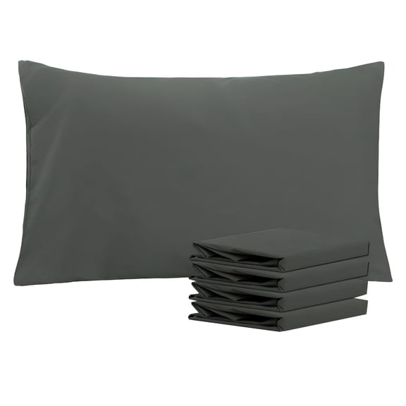 ARLAJO Microfiber Pillowcase Set - 4 Pack - Envelope Closure Pillow Cases Queen Pillow Cases Set of 4- Queen - Dark Gray