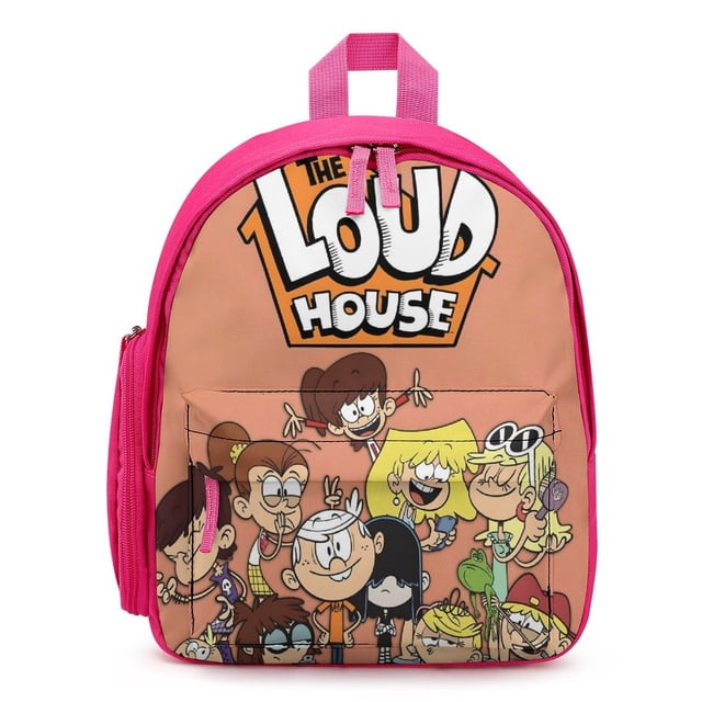 The Loud House Mochila Escolar para Niños y Niñas, Mochila Infantil Ligera de Alta Calidad, Grande y Duradera ROSA
