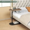 thumbnail image 5 of Hurber C Shaped Side Table, Adjustable Height 360°Swivel Tea Table, Vintage Color, 5 of 7