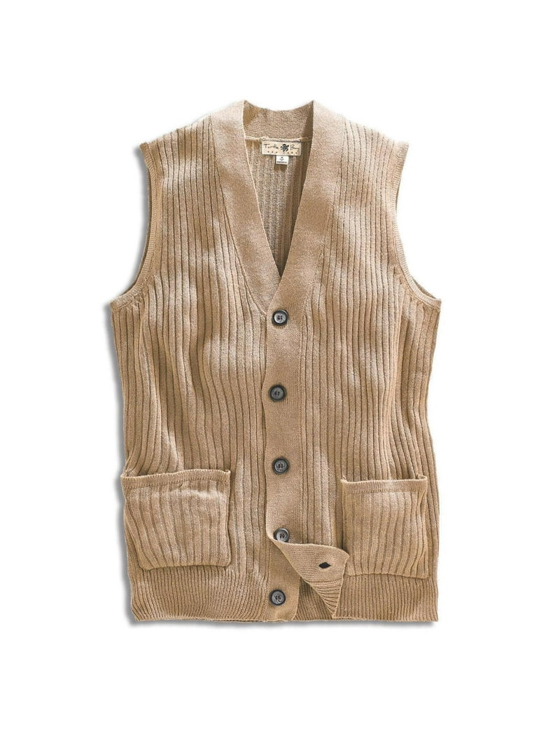 Turtle Bay New York Men's Relaxed Fit Rib Knit Sweater Vest