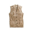 thumbnail image 5 of Turtle Bay New York Men's Relaxed Fit Rib Knit Sweater Vest - Button Front with Pockets, 5 of 8