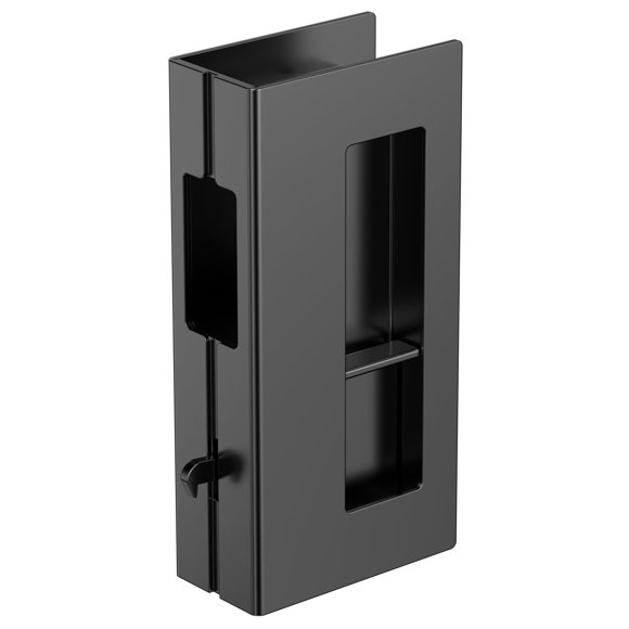Pocket Door Lock with Pull, Sliding Door Handle for 1-3/8”Thickness Wooden Door Replace Old Or Damaged Privacy Pocket Door Hardware (Matt Black)