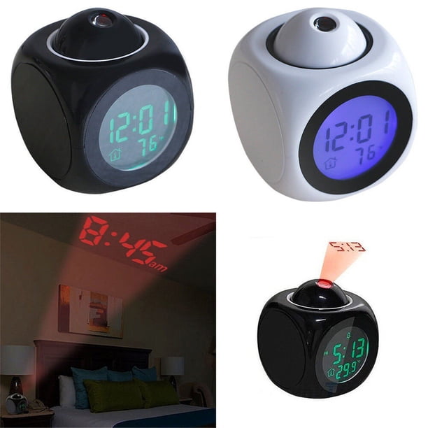 Multifunctional Digital Alarm Clock with LED Projection Voice