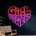 thumbnail image 2 of Handmadetneonsign Custom Girl Power Heart Neon Light, Girl Line Neon Sign, Personalized Name Led, 2 of 5