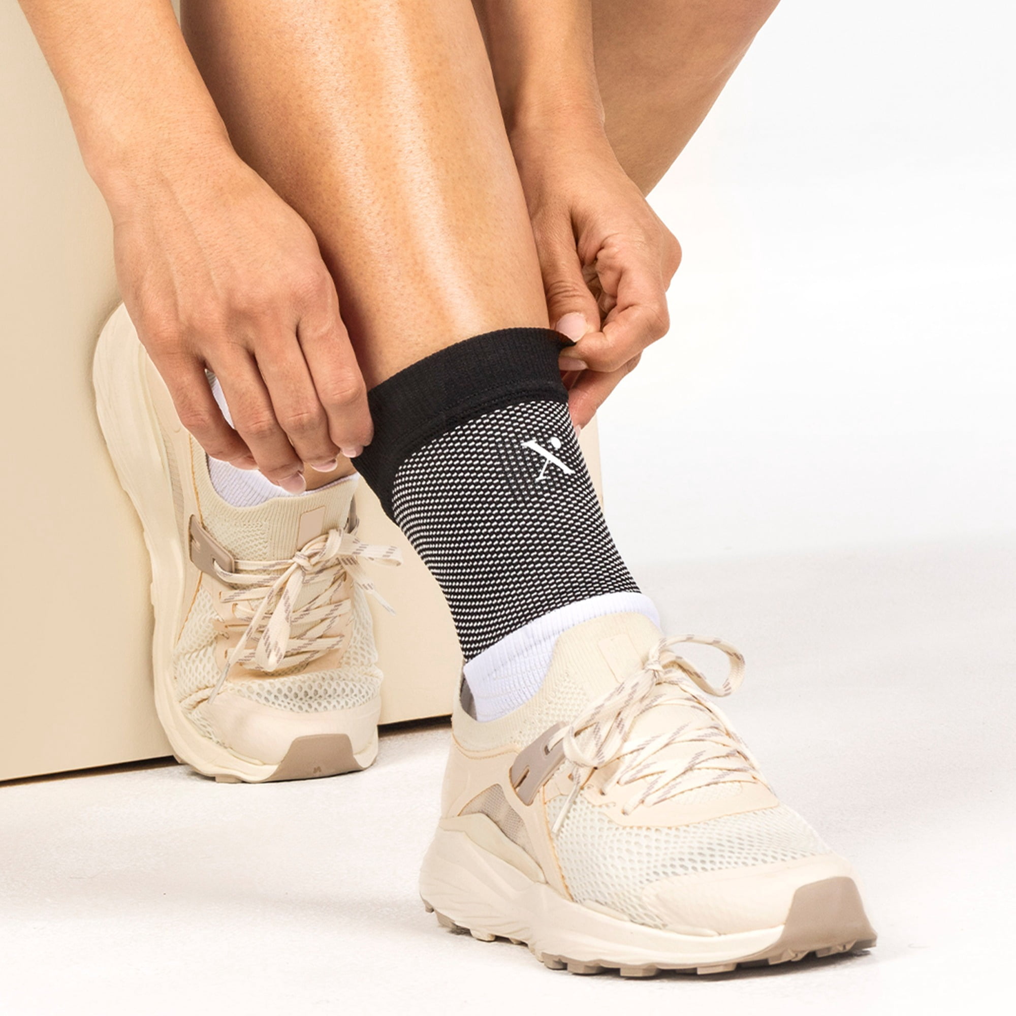 (3 pack) Nufabrx Pain Relieving Ankle Compression Sleeve for Men and Women