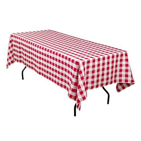 ak-trading rectangular tablecloth red & white checker - made in usa - select from various sizes (60x120)