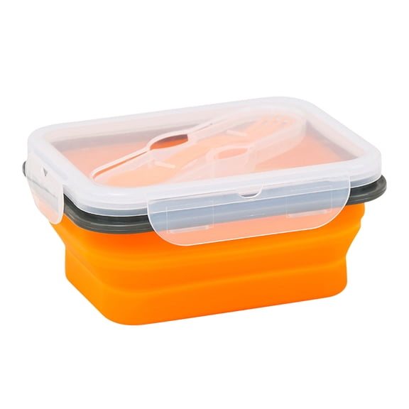 Foldable Storage Box Microwave Lunch Box, Portable Outdoor Collapsible Food Container for Travel Camping, Space-Saving Bento Box, Leakproof Reusable Meal Prep Container