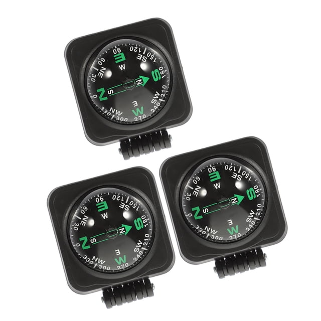 FONDOTIN 3Pcs 2.6X2.2X2.2in Multi Color Car Boat Dashboard Compass Ball for Outdoor Use and Driving with Simple Design