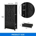 thumbnail image 5 of Uforic Pantry Cabinet with Drawers & Shelves, Kitchen Storage Cabinet with Doors, Black, 5 of 8