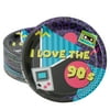 80 Pack I love the 90s Paper Plates for 1990s Hip Hop Birthday Party Decorations (9 Inches)