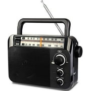 Retekess TR604 Portable AM/FM Radio,Transistor Shortwave Wireless Technology Radio,Ideal for Senior, Home, Office(Black)