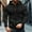 Black, variant on White Men's Casual Fashionable Solid Color Loose Long Sleeved Hoodie(S)