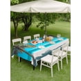 thumbnail image 5 of Outdoor Tablecloth with Umbrella Hole, Ocean Beach Spillproof Waterproof Outdoor Table Cover, Summer Coconut Coastal Sea Landscape Patio Tablecloths for Party Picnic Camping, Rectangle 60"x102", 5 of 9
