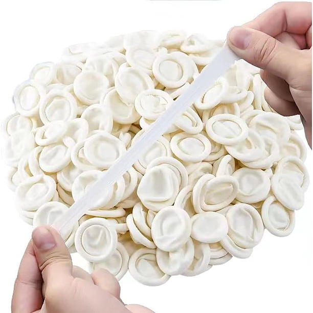 (Aprox. 400 PCS) Cunas desechables de látex para dedos Protector de puntas de dedos de goma antiestática, cubiertas de dedos Protectores de dedos Protector de puntas de dedos