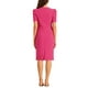 thumbnail image 3 of Vestido de Lápiz INSPIRE CHIC para Mujeres con Mangas Abullonadas, Abertura Trasera, Casual de Negocios, Cuello Cuadrado, Talla XL, Rojo Rosa, 3 of 6
