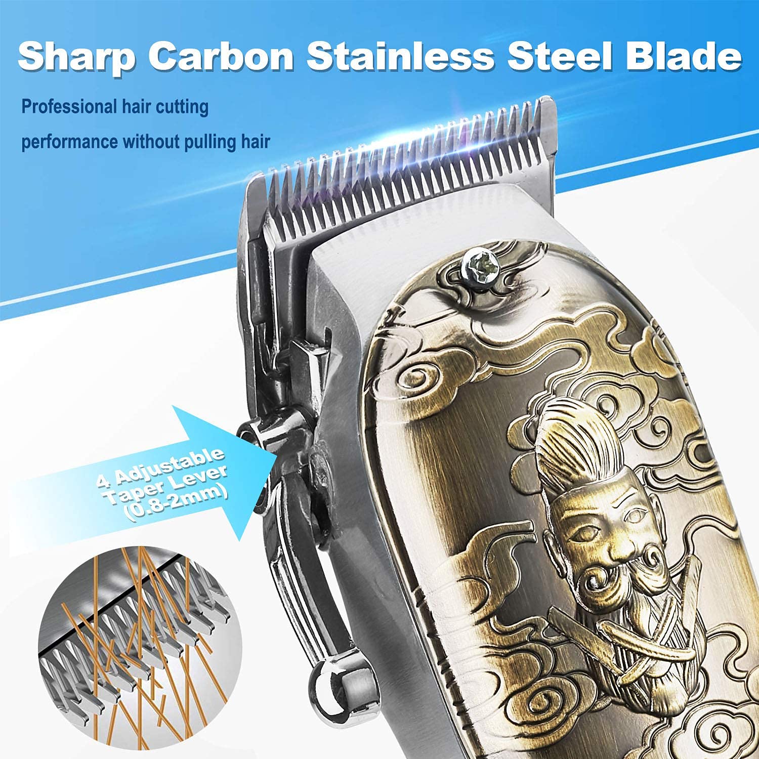 Suttik Hair Clippers for Men, Professional Clippers and Trimmers Set, Cordless Barber Clippers for Hair Cutting, Beard Trimmer Hair Cutting Kit with T
