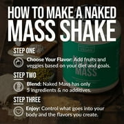 NAKED Mass - Vanilla Vegan Weight Gainer - 8Lb Bulk, GMO Free, Gluten Free, Soy Free & Dairy Free. No Artificial Ingredients - 1,230 Calories - 11 Servings