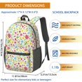 thumbnail image 3 of Pioneer Flower Floral Print Pattern 17" School Backpacks for Teens,Waterproof Oxford Fabric,S-Shape Padded Straps for School,Travel,Hiking,Camping, 3 of 5