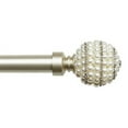 thumbnail image 2 of Exclusive Home Diana 1" Curtain Rod and Finial Set, Matte Silver, Adjustable 66"-120", 2 of 7