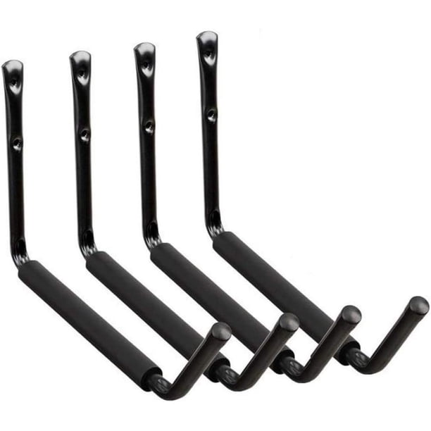 Dinheiro Juego de 4 ganchos de garaje, ganchos de almacenamiento para kayak, surf, escalera, bicicleta, soporte de pared resistente para organizar herramientas eléctricas, escaleras, artículos a
