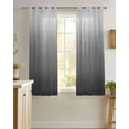 thumbnail image 4 of Grey Ombre Sheer Curtains 54 Inch Length 2 Panels Set for Living Room/Bedroom, Contemporary Gradient Abstract Art Kitchen Curtains Grommet Semi-Sheer Curtains Drapes Voile Window Treatments 42"x54"x2, 4 of 7