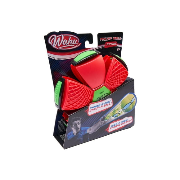 Wahu Phlat Ball Junior Red/Green Trilingual, Throw a disc, catch a ball!