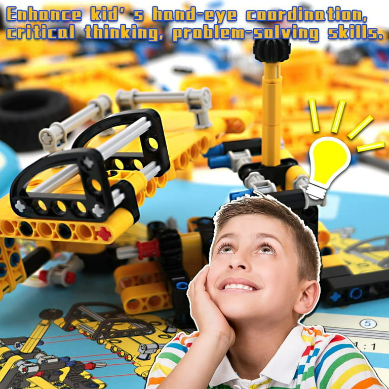 Kids Stuff Metal Block Truck Easy Assembly 127pcs Brand New STEM educational