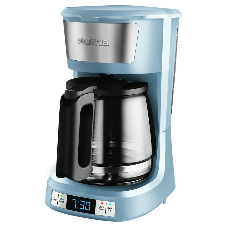 Gourmia 12 Cup Hot & Iced Coffee Maker with Keep Warm Feature - Blue, New 