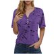 thumbnail image 1 of Camisetas de Manga Corta para las Mujeres Impreso Cuello en V Top Casual, Ligero Y Suave de Algodón para las Mujeres, 1 of 7