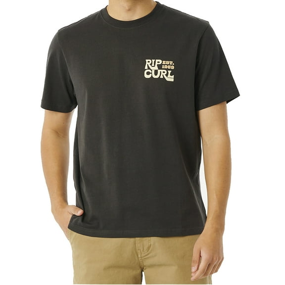 Rip Curl Pacific Rinse Boo Short Sleeve T-Shirt Washed Black in size Small