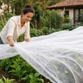 thumbnail image 3 of Thickened Agricultural Insect Net for Garden, Heavy Duty Plant Protection Mesh Barrier Against Pests Birds Frost Wind, for Greenhouse Vegetable Fruit Tree Orchard, White Plastic 8.2x32.8ft, 3 of 4