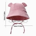 thumbnail image 3 of CAUYDY 18 Months Toddler Sun Hat 9-12 Months Baby Infant Girls Summer Cute Wide Brim Bucket Hats 2T 3T 4T Kids Boys Girls Adjustable Sun Protection Beach Hat (Sizes 3-12 Months,Brown), 3 of 6