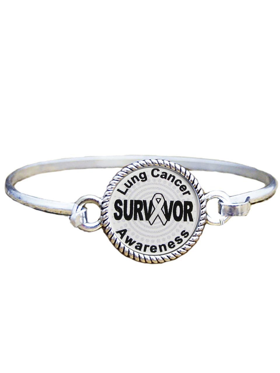 Bracelet Custom Lung Cancer Awareness Believe Silver Bracelet Jewelry Choose Initial 
