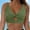 001 Army Green, variant on Women's Sleeveless Tankini Tops Cut Out Twist Swim Top Push Up Swimsuit Top Solid Color Bikini Top