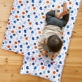 thumbnail image 6 of Toddler Nap Mat for Daycare Boys Girls Kids Sleeping Bag with Removable Pillow and Blanket Boys Girls 50x20 inch Happy Napper for Preschool Nap Sack Travel Sleeping Mats White Sport Balls, 6 of 6