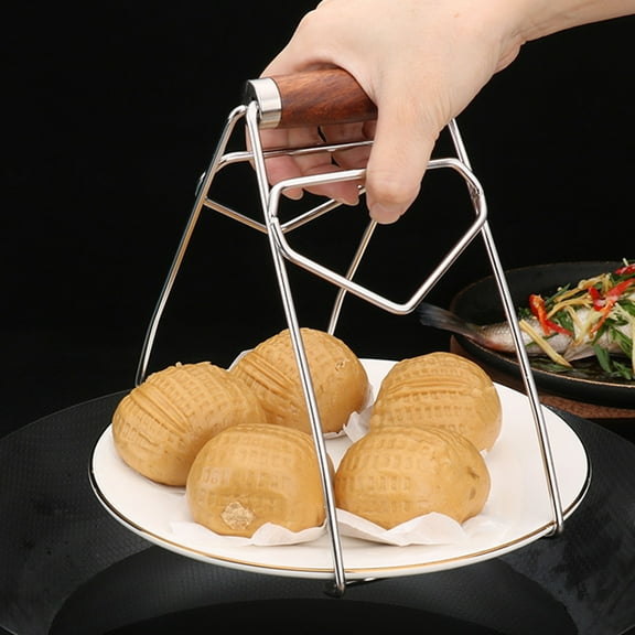 HEATSHAKING Dish Plate Gripper Clips Silver 2Pcs 7.9X3.9X3.1In