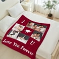 thumbnail image 5 of Personalized Blanket with Photo Text, Custom Soft Flannel Blanket Baby Adult Blanket Baby for Couch Bedroom Living Room Christmas Valentine Birthday Gift, 5 of 6