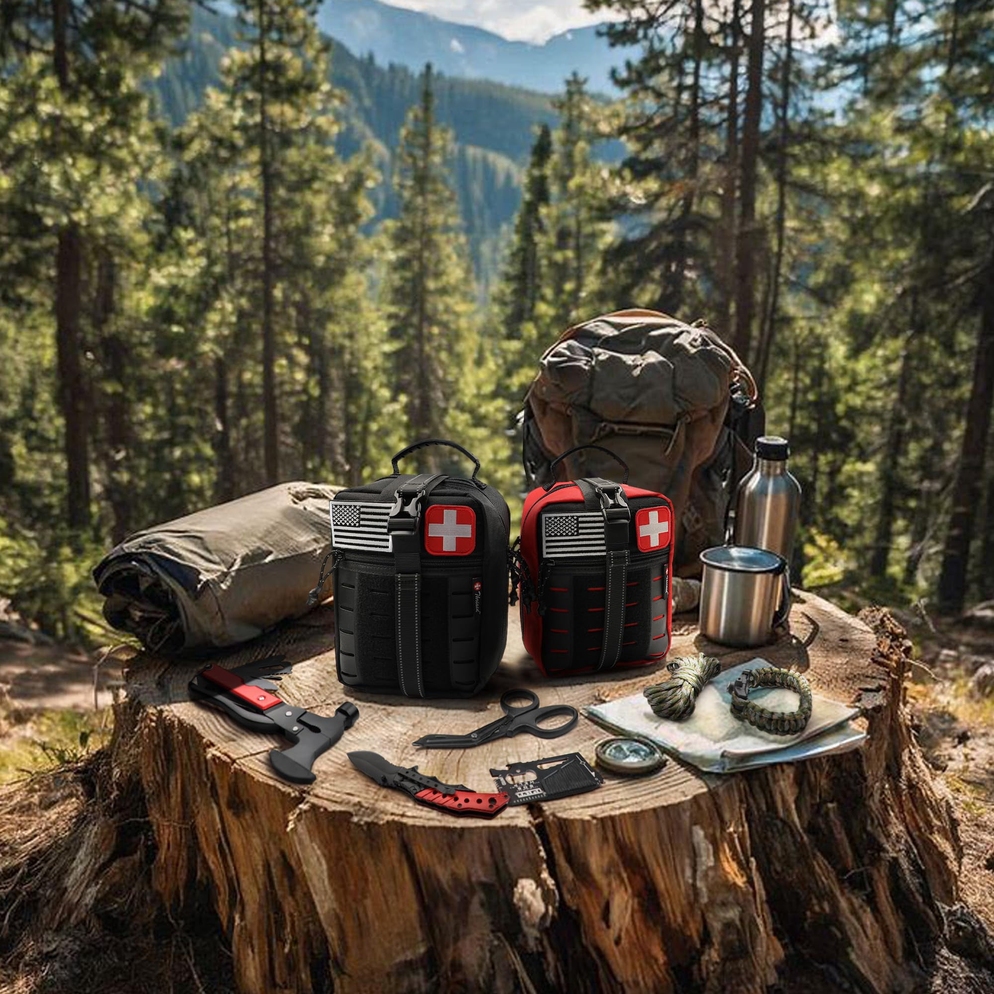 First Aid Kit  190 Gear And Supplies Ifak Emt Molle Pouch For Outdoor Camping Hiking Car More