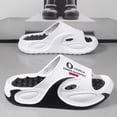 thumbnail image 3 of Rokment Women's Men's Cushioned Thick Sole Slides Acupressure Massage Slippers Non Slip Quick Drying Bathroom Sandals for Plantar Fasciitis White Size 10, 3 of 5