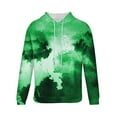 thumbnail image 5 of Sudadera con capucha para hombre, estilo casual, con cuello redondo, estampado, manga larga, blusa de poliéster, 5 of 5