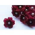 thumbnail image 6 of Organza and Satin Flower with Pearl Spray Burgundy (72 Flowers), 6 of 7